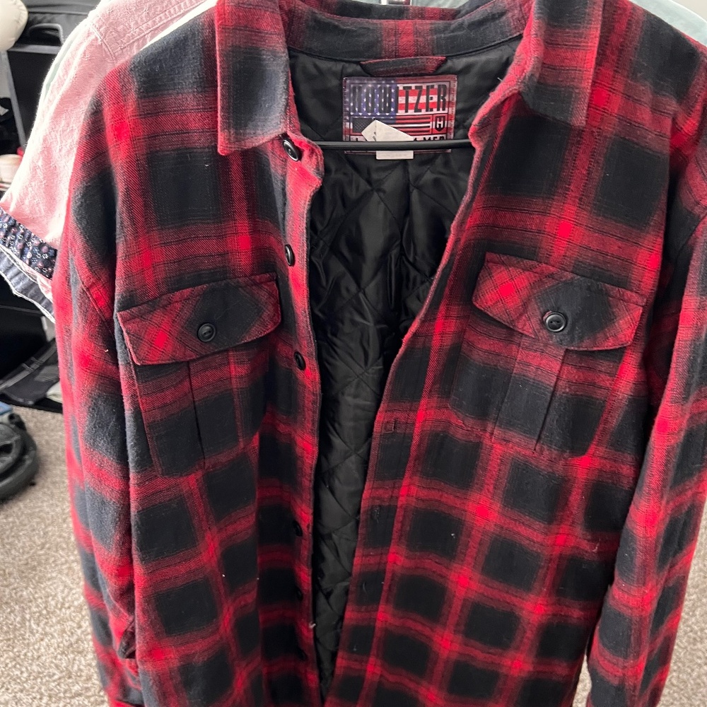 Howitzer Flannel Shacket - Size Large - Red Flannel